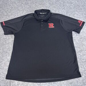 Rutgers Shirt Mens 2XL Black Scarlet Knights ClimaChill Adidas University